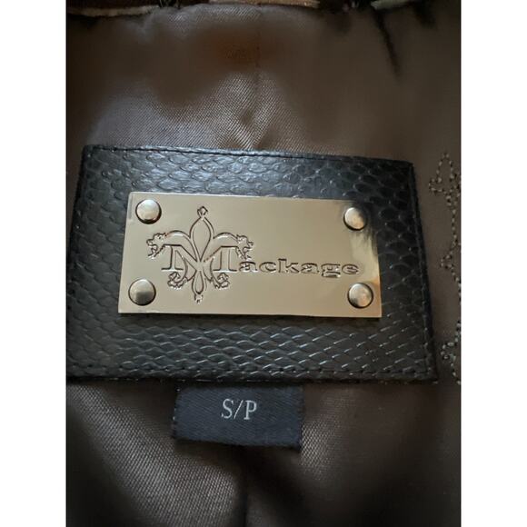 Mackage Isabel Brown Shearling Accent Wool Trench Coat Size S - Picture 3 of 14